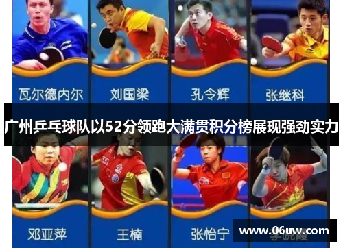 广州乒乓球队以52分领跑大满贯积分榜展现强劲实力